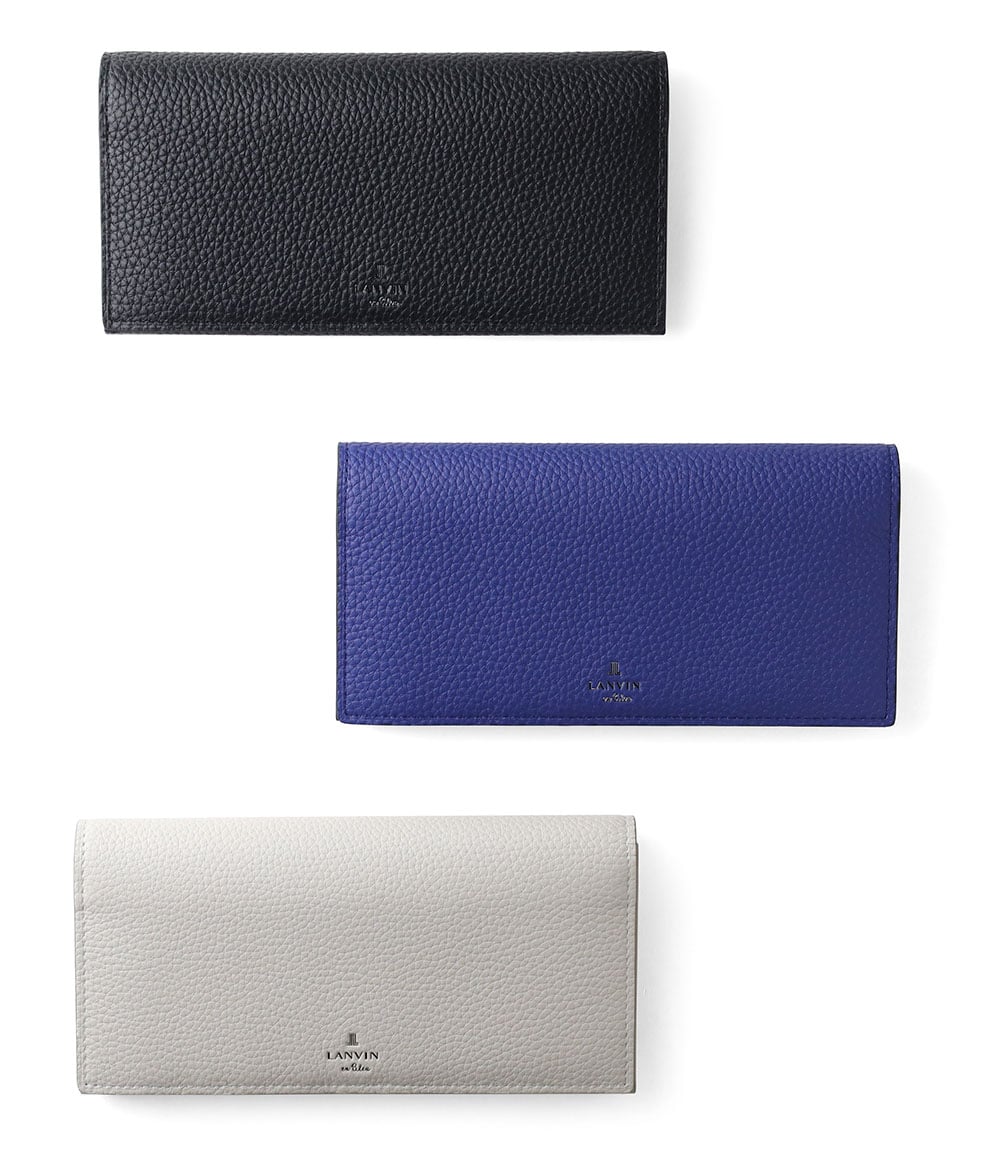 ランバン オン ブルー モル かぶせ長財布 カード段6