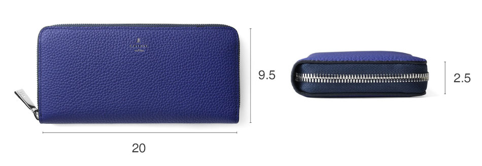 ランバン オン ブルー モル ラウンドファスナー長財布 カード段12