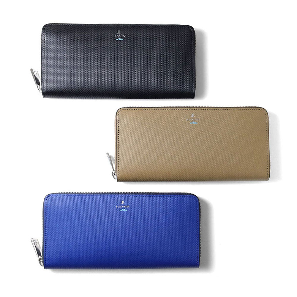 ランバン オン ブルー ワグラムII ラウンドファスナー長財布 カード段12