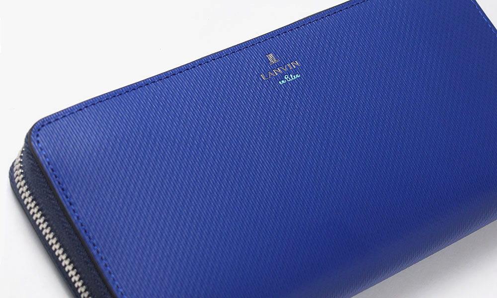 ランバン オン ブルー ワグラムII ラウンドファスナー長財布 カード段12