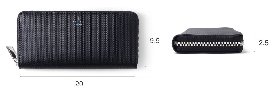 ランバン オン ブルー ワグラムII ラウンドファスナー長財布 カード段12