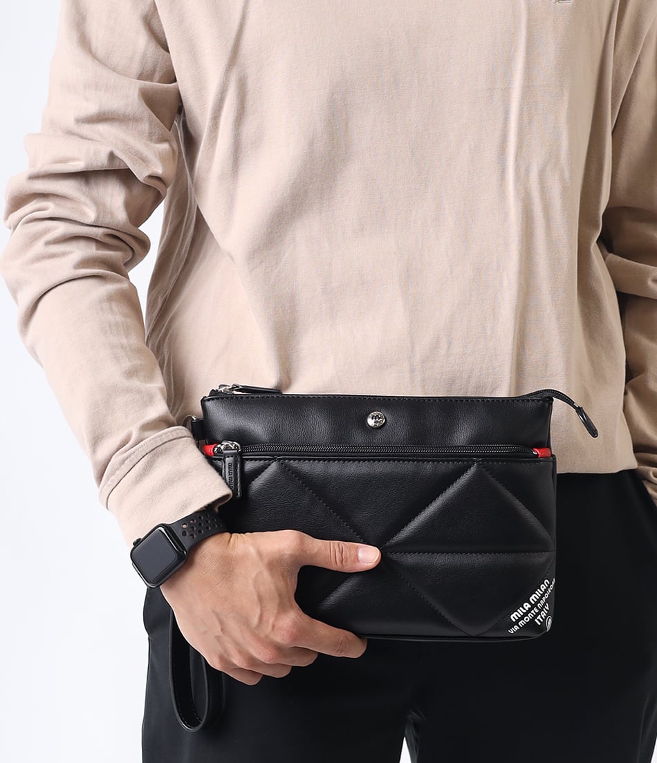 ミラ・ミラン テトラ クラッチバッグ兼 ショルダーバッグ