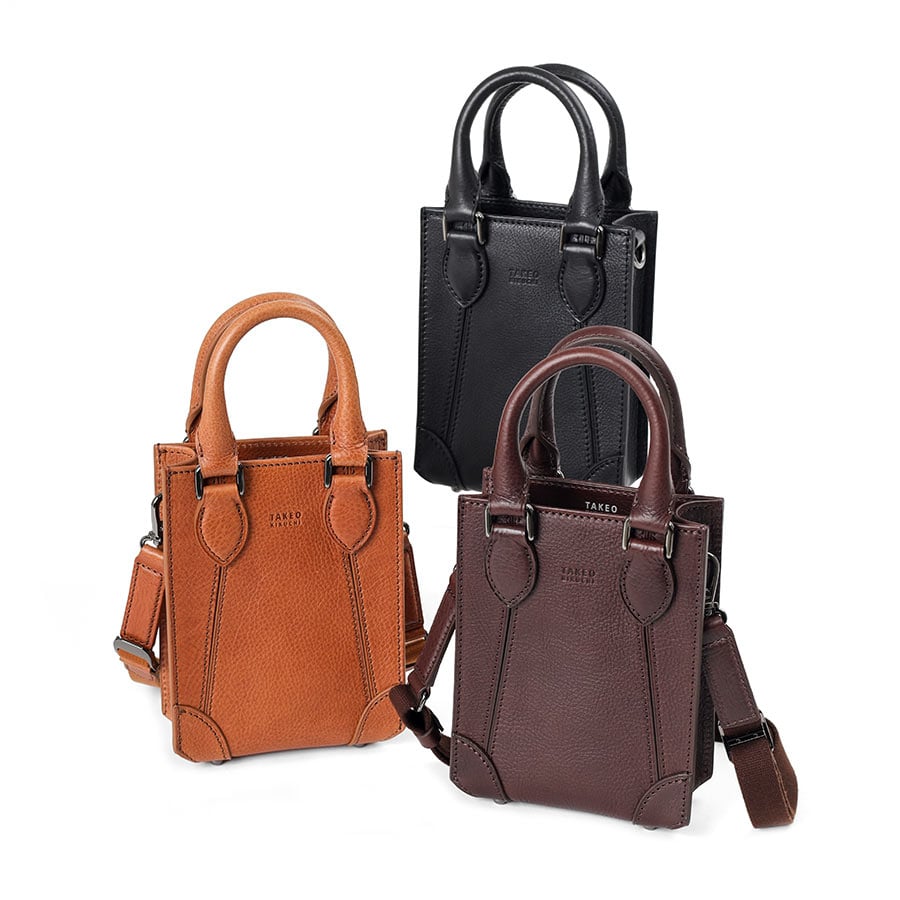 タケオキクチ イーサン レザーショルダーバッグ ミニ