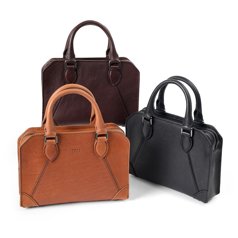 タケオキクチ イーサン レザーブリーフバッグ ミニ