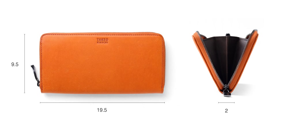 タケオキクチ ヘリテージ ラウンドファスナー長財布 カード段12