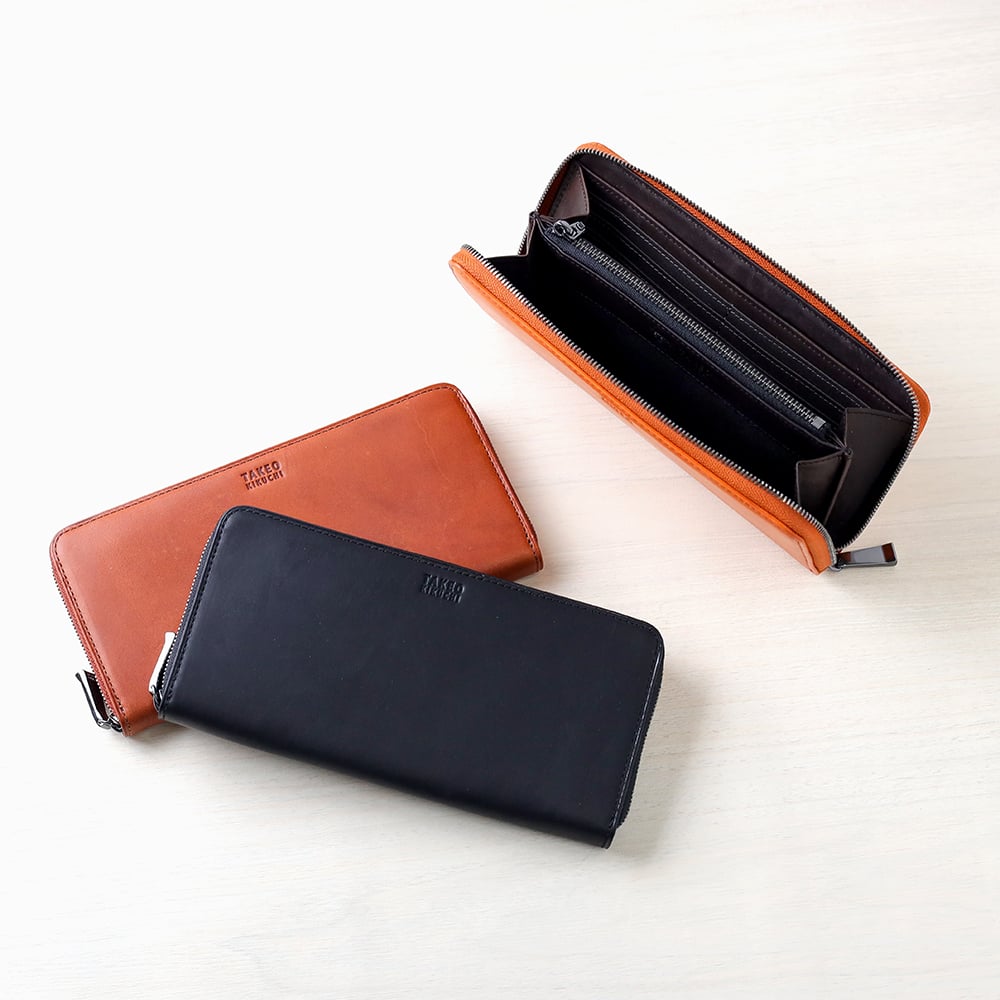 タケオキクチ ヘリテージ ラウンドファスナー長財布 カード段12