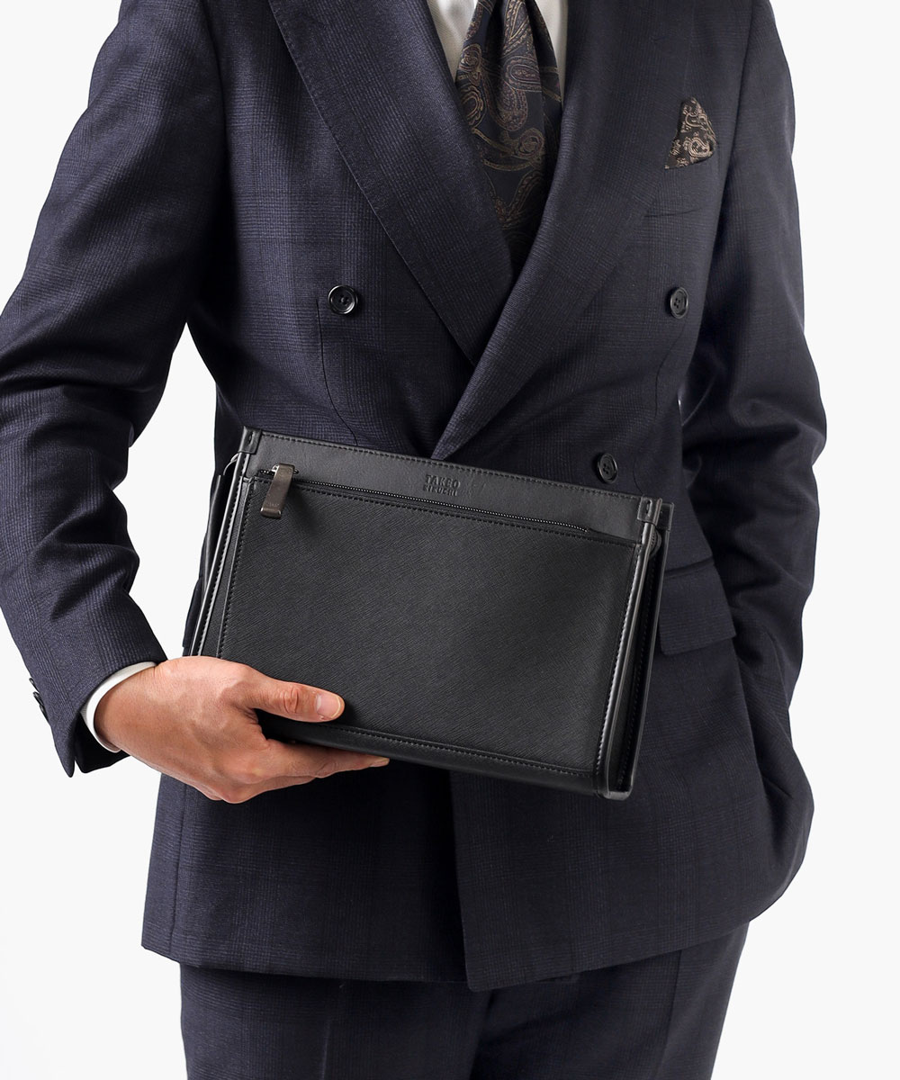 タケオキクチ ナビ メンズポーチ 27cm