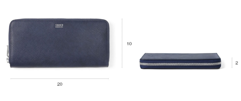 タケオキクチ　オルフェーノ　ラウンドファスナー長財布