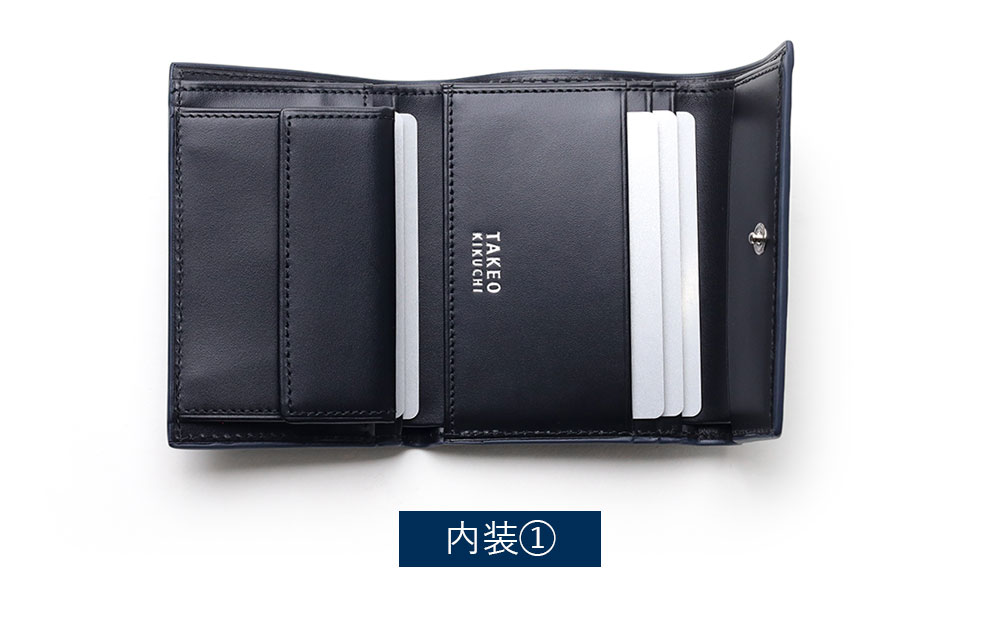 タケオキクチ タロン 三つ折り財布（カード段5） メンズ No.741604