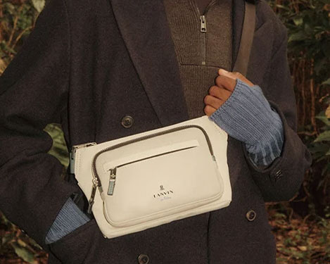 ランバン オン ブルー 撥水 ショルダーバッグ メンズ