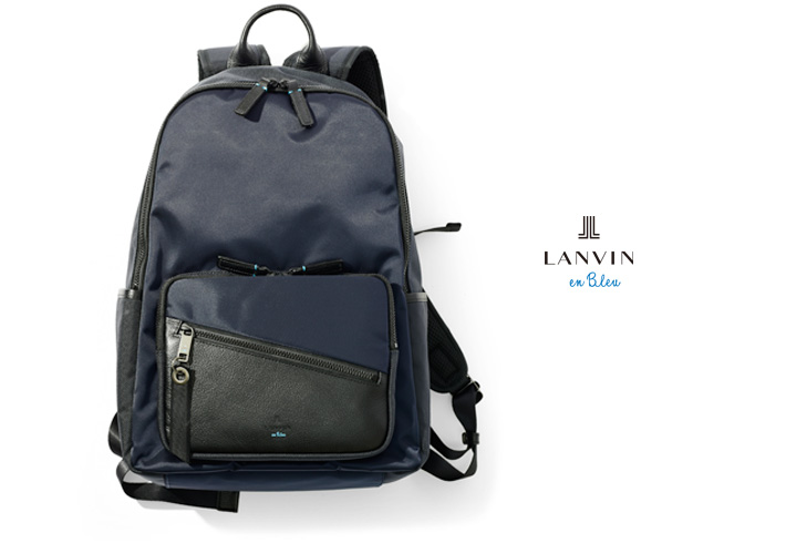 【新品】LANVIN en Bleu　大型リュック　光沢　紺　35,200円