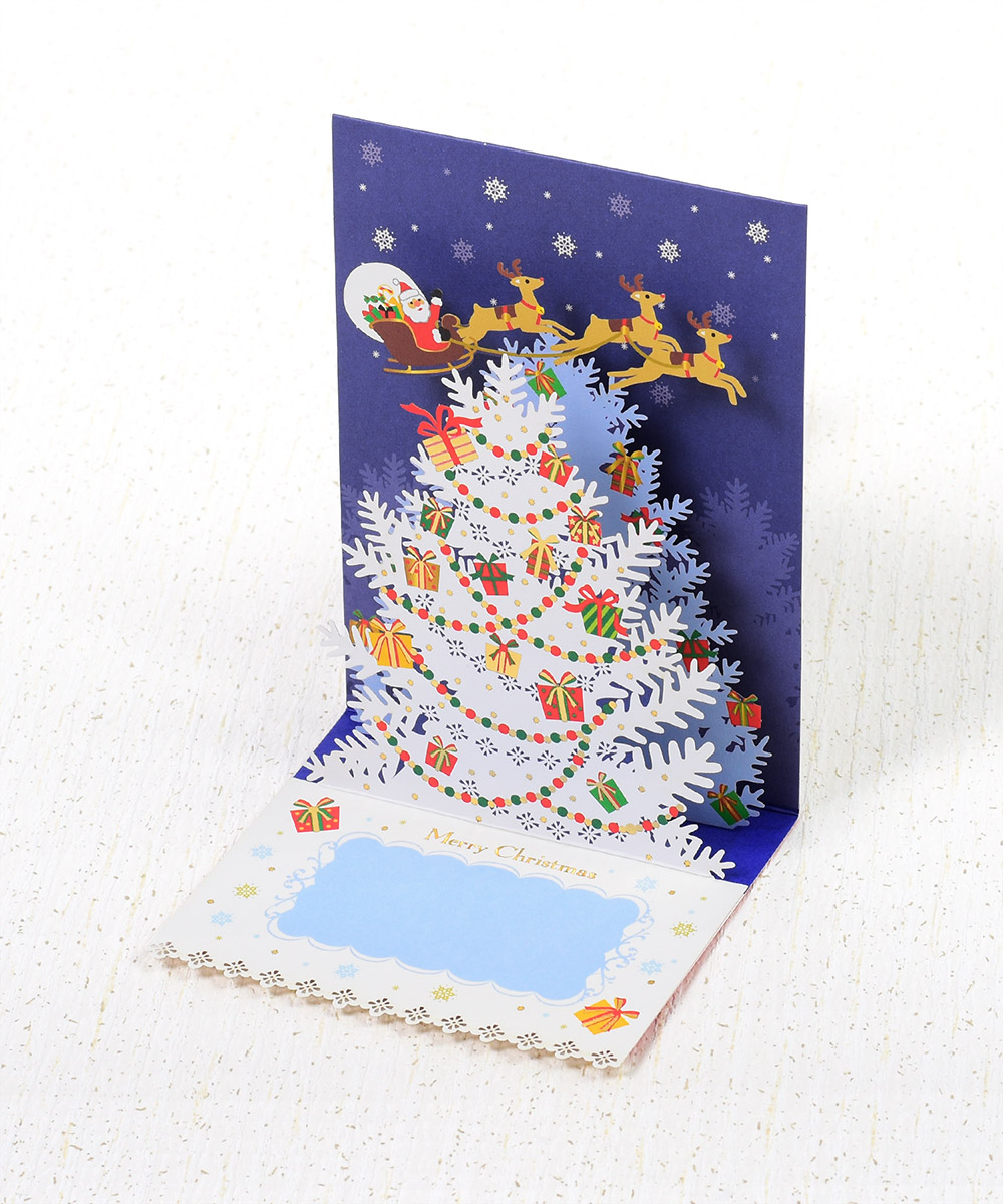 メッセージカード Xmasカード クリスマス 飛び出すメッセージカード ツリー No Xarを販売 ギフト包装無料 平日15時までのご注文は即日発送 Iketei Online